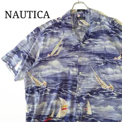 【レアデザイン】NAUTICA ノーティカ 総柄シャツ ゆるだぼ ヨット柄