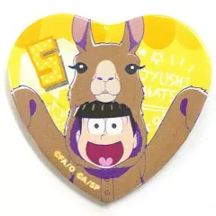 【中古】バッジ・ピンズ(キャラクター) 十四松 「セガコラボカフェ おそ松さん×しろくまカフェ ハート型缶バッジA」