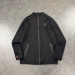 O1 公式 PUMA FERRARI プーマ フェラーリ コラボ 別注 ジップアップ レーシング トラック ジャケット フルジップ ブラック 黒 メンズ XL 大きいサイズ 573455-11