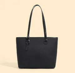 【国内配送】100%レザーシンプルなデザイン本革トートバッグ肩掛けカバン