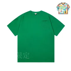 【今日WTO】LOEWE ポケットカラーブロック刺繍緑 T シャツ-FR87