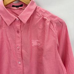 BURBERRY LONDON ストライプ 長袖シャツ BIGロゴ サイズ46 B2M07-303-14 07081204 02