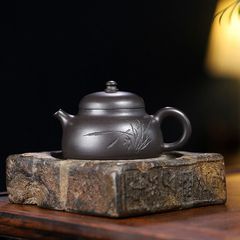 宣興紫砂彫漢詩竹文茶器 検名工作品 - メルカリ