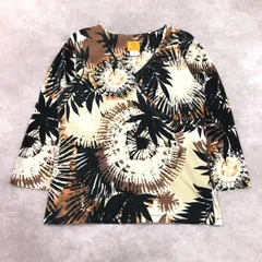 Ruby Rd. ロングTシャツ ロンT 長袖 カットソー アメカジ 総柄 古着 USED ヴィンテージ VINTAGE レディース
