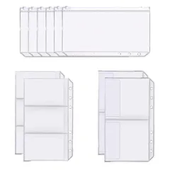 a6 ルーズリーフ 10枚セット YFFSFDC リフィル 10枚セット A6 バイブルサイズ リフィル 6穴システム手帳用 メモ帳 リフィル 半透明3種類 名刺ファイル 手帳用リフィル バイブルサイズ