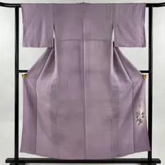 付け下げ 二代目清次郎 手書 伊と幸 アッシュローズ色 正絹 反物 あおき【C-1275】二代目 清次郎作 繍一ッ紋 色無地 抹茶色（落款