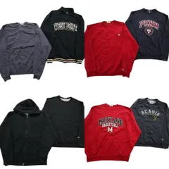 古着卸 まとめ売り チャンピオン Champion スウェット 8枚セット (メンズ L ) チームロゴ カレッジ風 ワンポイント ロゴ 中古 古着 NC4000