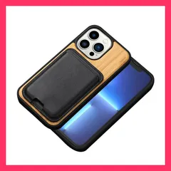 ★売れ筋★ iPhone13 Pro Max ケース マグネット式 カード収納 iPhone13 mini カバー おしゃれ 天然木 iphone13 ケース iphone13pro ケース マグネット式 保護フ