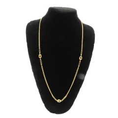 【中古】GIVENCHY ジバンシィ ロングネックレス 45㎝ ヴィンテージ シルバーネックレス レディース 長め きれいめ G ロゴ 黒 ゴールド Givenchy ジバンシー A2501080【無料ギフトラッピング承ります】