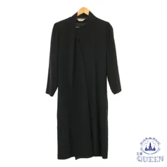 ☆美品☆ ワンピース ロング 長袖 シンプル フォーマル レディース ブラック 9 日本製 901-12997 送料無料 古着