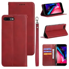 【新着商品】適用 iPhone 7Plus/適用 iPhone 8Plus ケース 手帳型 7Plus 手帳型ケース 8Plus スマホケース カバー 手帳型 PUレザー カード収納 財布型 耐衝撃 ケース マグネット スタンド機能付き 5色(適用 iPhon