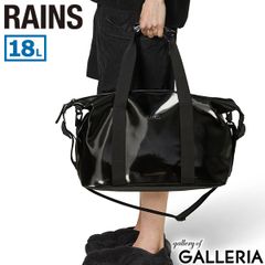 RAINS ブラック Weekend Bag 防水性が高いボストンバック - メルカリ