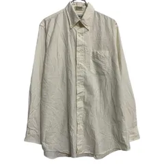 L.L.Bean 長袖 無地シャツ 16 XL 程 ホワイト エルエルビーン ボタンダウン ビッグサイズ 胸ポケット 古着卸 アメリカ仕入 a701-6048のサムネイル