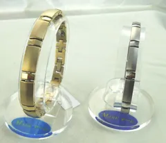 マーレ スワロフスキー&ゲルマニウムブレスレット PG・IP ミラー