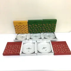 未使用品 COACH コーチ お皿 クリスマスノベルティ 2022 5枚セット ホワイト 非売品