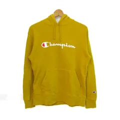 チャンピオン パーカー フーディ― 長袖 コットン100% スポーツウエア トップス メンズ Lサイズ からし色 Champion 【中古】