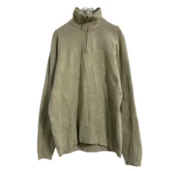 NAUTICA コットン ニット セーター M ベージュ ノーティカ ハーフジップ 古着卸 アメリカ仕入 a612-8221