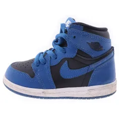 NIKE (ナイキ) AIR JORDAN 1 RETRO HIGH OG TD エアジョーダン1レトロ ハイカットスニーカー シューズ ブラック/ブルー AQ2665-404 US8C/14cm