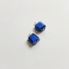 一粒ピアス・イヤリング ラピスラズリ(タンブル)