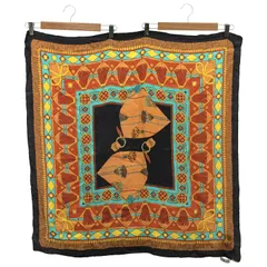 新品未使用⭐︎Manipuri マニプリ　売り切れ　大判スカーフ セール 30%OFF】【manipuri/ マニプリ】レザー付きシルク