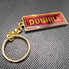 【美品】キーホルダー　Dunhill　ダンヒル　ゴールドカラー✖️レザー ギフト】 アルフレッド dunhill ダンヒル ゴールドカラー 鍵