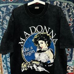 マドンナ Ｔシャツ ティーシャツ ダメージ加工 攻め 前衛的 男性 歌手 Madonna マドンナ 洋楽 半袖 Tシャツ 夏 新品 お洒落 XL 2XL レトロ 個性的 奇抜  攻め 前衛的 ビンテージリプリント vintage riprint 古着