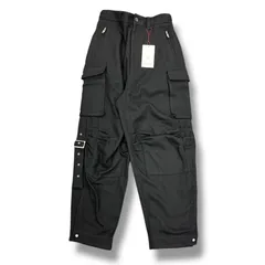 参考上代35200円 未使用品 MAISON SPECIAL Wool M-59 Belted Cargo Pants ウールベルテッドカーゴパンツ メゾンスペシャル 11232461401 ブラック 0 84251A6のサムネイル