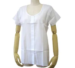 【人気商品】レディース 婦人三分袖シャツ ホワイト 介護肌着 L [ウエル]