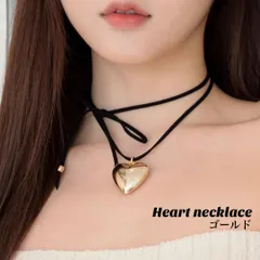 ネックレス ハート チョーカー ゴールド アクセサリー ペンダント チャーム