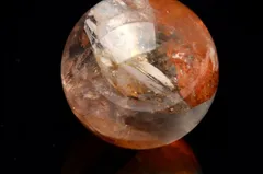 【１点物】希少内包 ライモナイト＆マーカサイトインクォーツ 21.5mm 丸玉(台座なし) スフィア パワーストーン 天然石 _PB9604