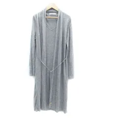 ビームスライツ BEAMS Lights ニットワンピース Vネック 長袖 ミモレ丈 レイヤード風 ウール混 38 グレー /HO5