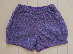 メゾピアノ ジュニア メゾピアノジュニア mezzo piano junior アウトレット 子供服 女の子 140cm ショート パンツ 紫 秋 冬★4 ズボン ボトムス 冬服 ガールズ 女児 キッズ ジュニア 【中古】 ユーズド リサイクル