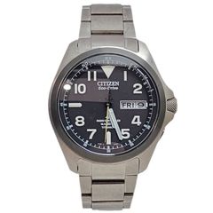 CITIZEN シチズン PROMASTER LAND プロマスターランド PMD56-2952 腕時計メンズ ソーラー電波クォーツ ブラック文字盤 動作品 【中古】 22505K168
