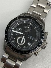 電池交換済]FOSSIL フォッシル FS5017 ガンメタ コマ有 説明書有 