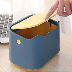 ☆卓上ゴミ箱 収納ボックス フタ付き ゴミ箱 防水 ダストボックス ケース レッド&ブルー