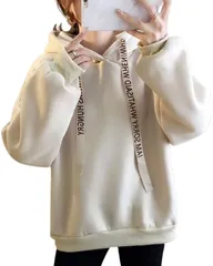 emptio エンプティオ プルオーバー パーカー ストリート系 トップス レディース ベージュ(パールベージュ,  XL)