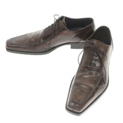 【中古】アントニオルフォ ANTONIO RUFO ロングノーズ Uチップ ドレスシューズ ブラウン【サイズ40】【メンズ】