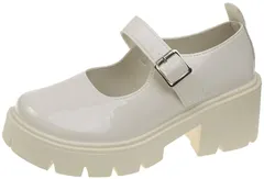 [ジョセファロレーヌ] メリージェーン パンプス 厚底 ヒール シューズ レディース 韓国 オシャレ 可愛い カワイイ ファッション 冬 秋冬 春 夏 ロリータ ブーツ 女性 ゴスロリ ギャル 地雷 女子 キャバ キャバクラ キャバ嬢 厚底ローファー スニー 