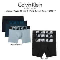 Calvin Klein(カルバンクライン)ck ボクサーブリーフ ボクサーパンツ 前閉じ 3枚組 セット ロゴ インテンスパワー メンズ 男性用 下着 Intense Power NB3612