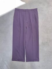 【Good Color Wide slacks】ツータックダブル　ワイドスラックス　パープル　W38