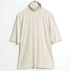 【美品】I.T.M for レリアン★大人上品なタートルネック カットソー サイズ9 ベージュ系 総柄♪z14315