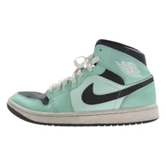NIKE ナイキ スニーカー BQ6472-300  WMNS AIR JORDAN 1 MID AQUA BLUE ウィメンズ エアジョーダン1 ミッド アクアブルー スニーカー ブラック系 ライトブルー系 28.5cm【中古】