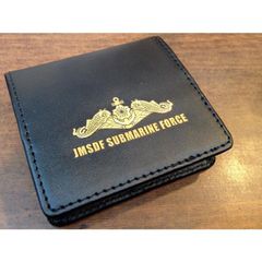 レザーコインケース(ドルフィンマーク) 海上自衛隊グッズ 自衛隊グッズ 革 小銭入れ 財布 コインホルダー