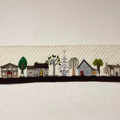 田舎風のタペストリー(^_^)パッチワーク＆ハンドメイド 田舎風のタペストリー(^_^)パッチワーク＆ハンドメイド