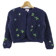 メゾピアノ カーディガン トップス 長袖 ボレロ キッズ 女の子用 Lサイズ パープル Mezzo Piano 【中古】