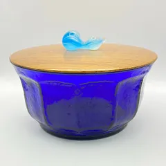 茶道具　水指　 kurata   　手づくり  ブルー ガラス ガラス水指 | sankyoudou