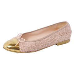 美品 シャネル CHANEL パンプス バレリーナ G02819 リボン ココマ