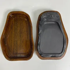 木箱付き　硯　中国産　レトロ 硯/端渓硯 古硯 中国産 書道具 木箱付き 書道具 1070g 18cm