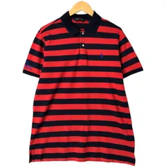 古着 ラルフローレン Ralph Lauren POLO GOLF ポロゴルフ 半袖 ボーダー ポロシャツ メンズL相当/eaa551545