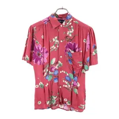ラルフローレン 開襟 花柄 半袖 シャツ 4 ピンク系 RALPH LAUREN レディース 【中古】  【230617】 メール便可